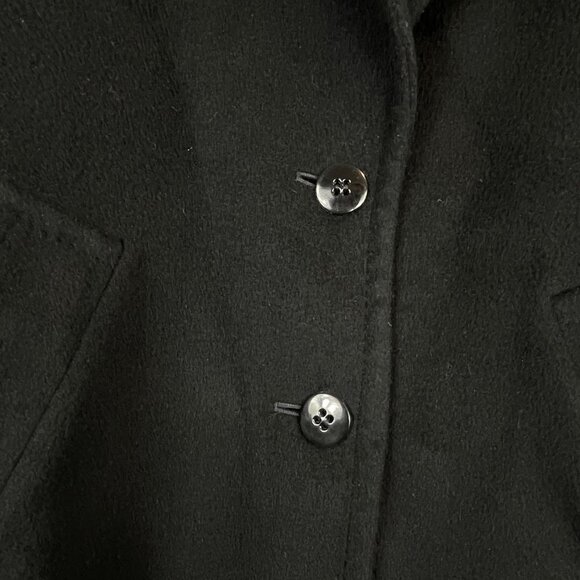 Fleurette 100% Cashmere Notch Collar Two Button Coat Black - Picture 6 of 9